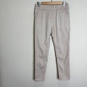 Bevy Flog Dafna Beige Tan Herringbone Slim Ankle Pants 30